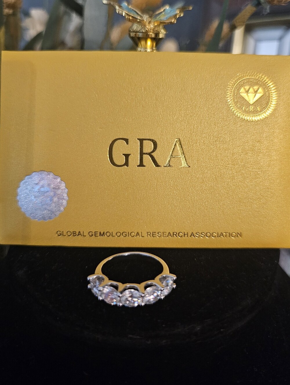 Moissanite Tennis Ring with GRA